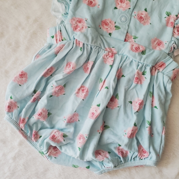 Angel Dear Petite Rose Ruffle Sunsuit - Picture 10 of 11